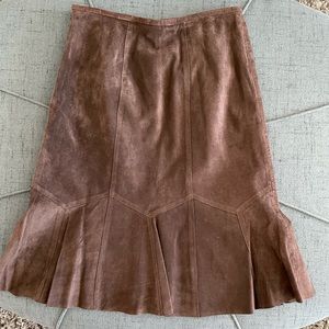 Alfani Brown Suede Skirt Size 4